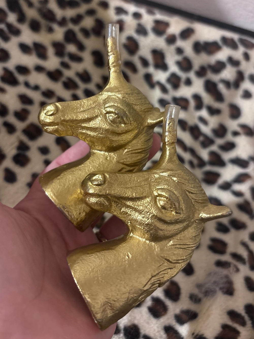 Gold Unicorn Head salt n pepper